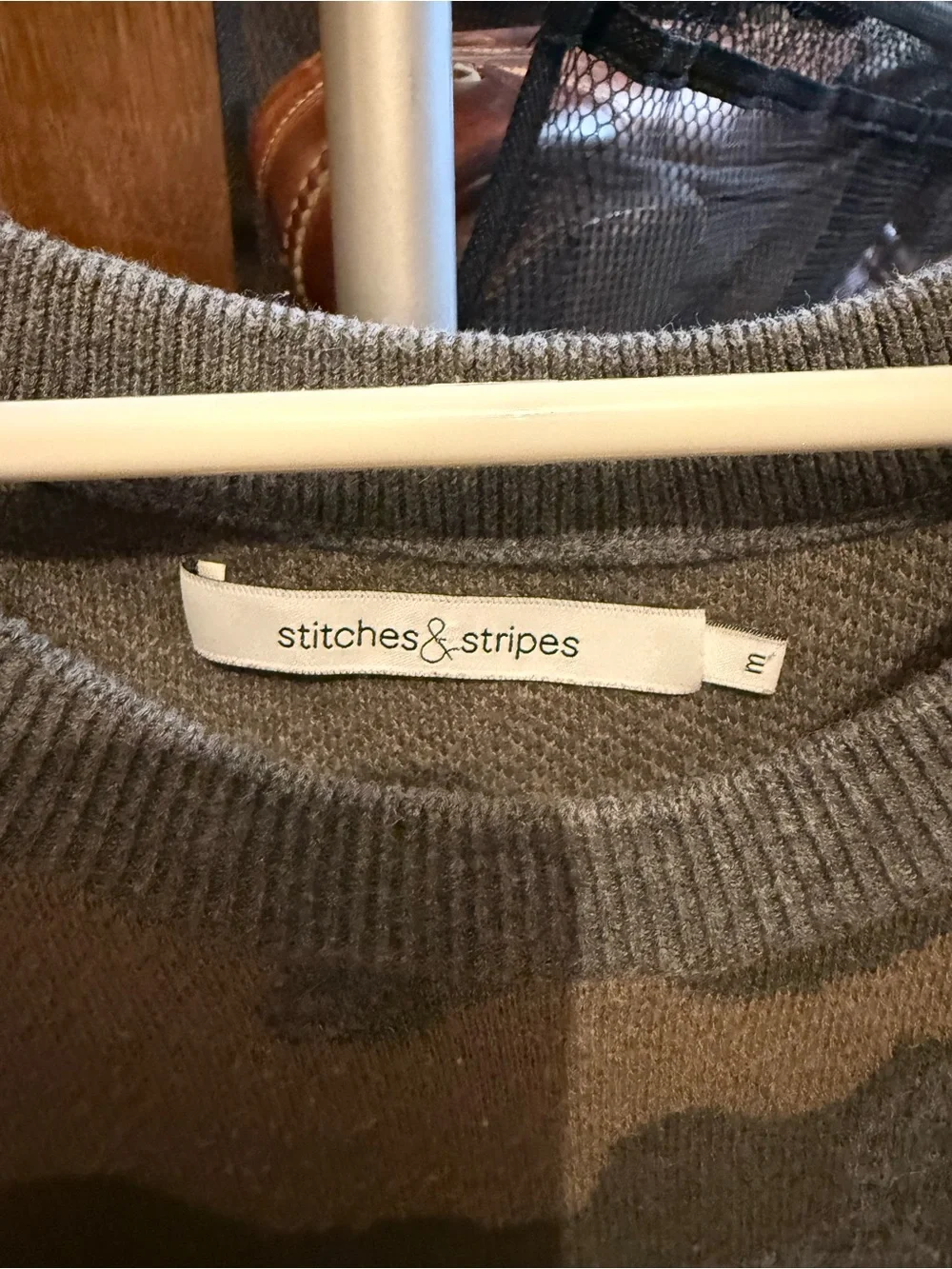 Camo Crewneck Sweater - Olive & Tan